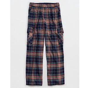 Aerie Flannel Cargo Skater Pajama Pant Size S Short